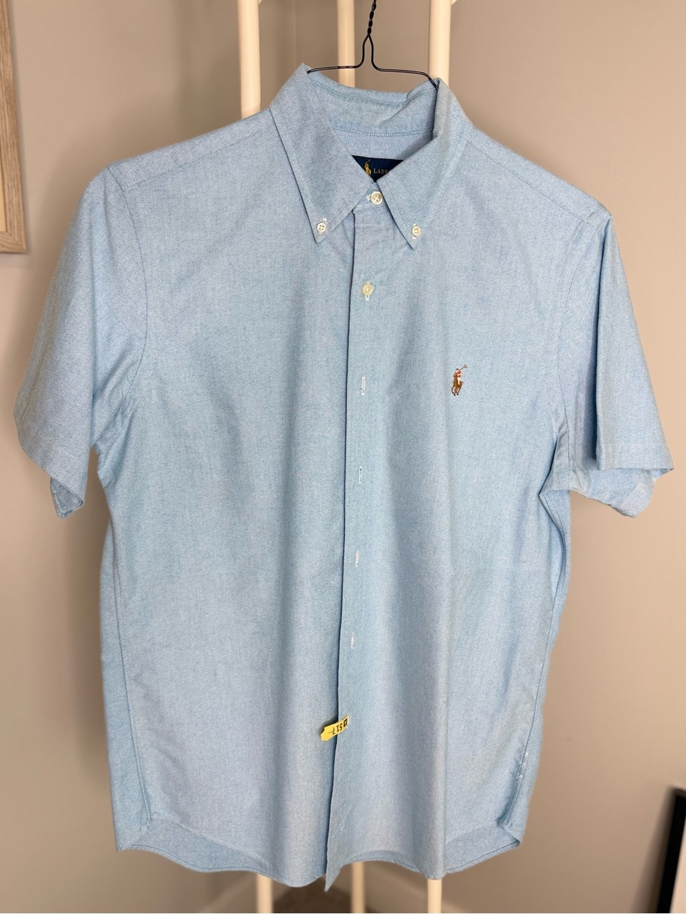 Ralph Lauren Light Blue Short Sleeve Button-Down Oxford Shirt